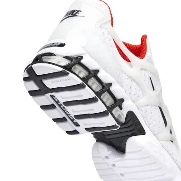 Nike x Stüssy Zoom Spiridon Cage 2 White Red Sneakers Men’s Size 13 - Picture 2 of 16